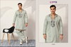 V Neck Viraasat by Shubhvastra Viscose Silk Mens Kurta With Bottom Bulk Orders In India